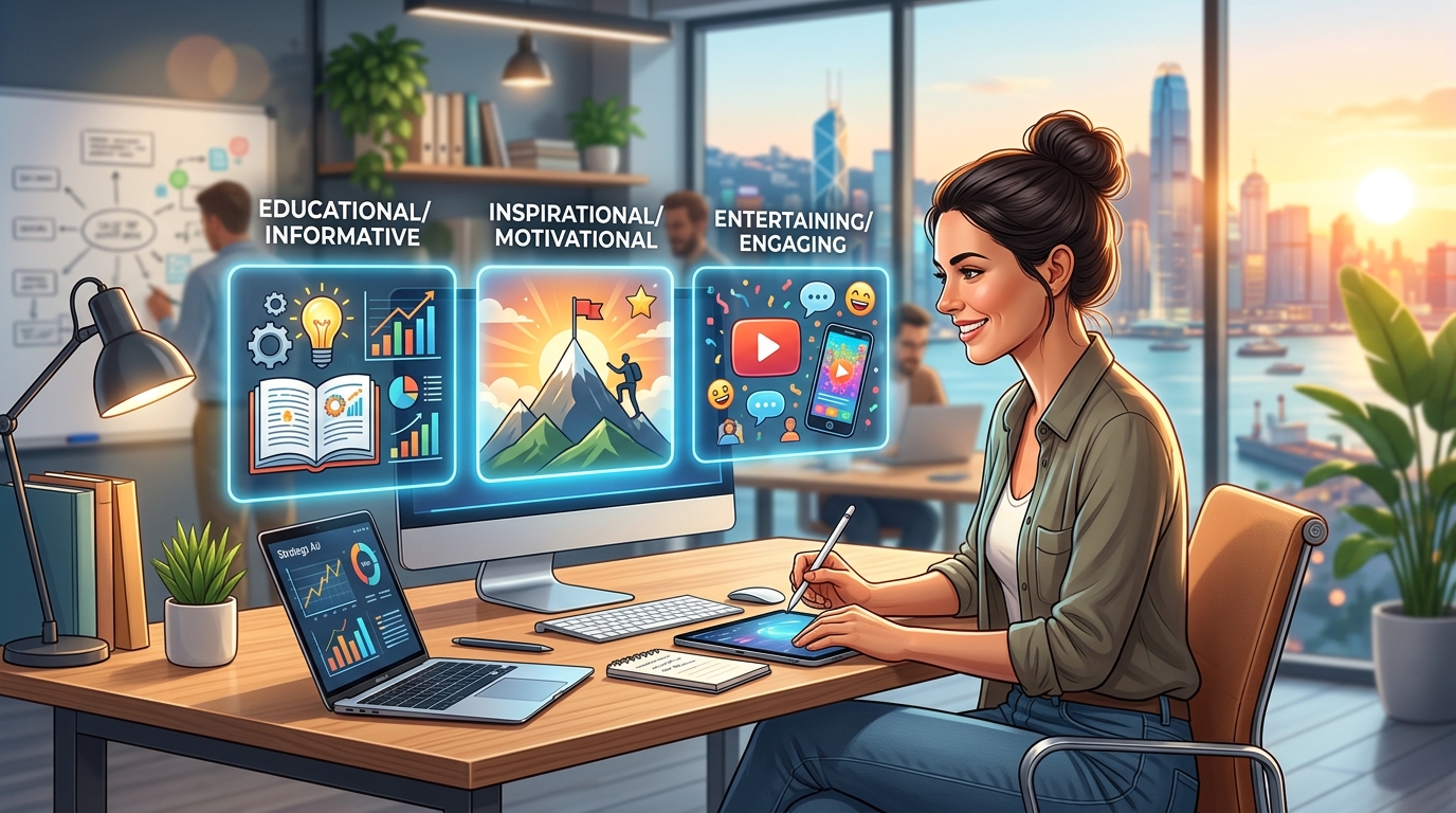 Os 4 tipos de conteúdo digital (e quando usar cada um)