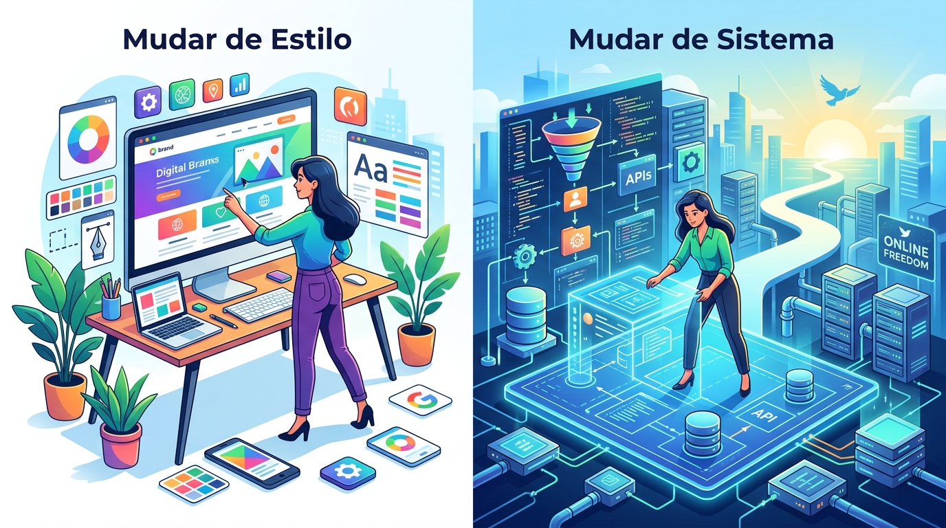 A diferença entre mudar de estilo e mudar de sistema