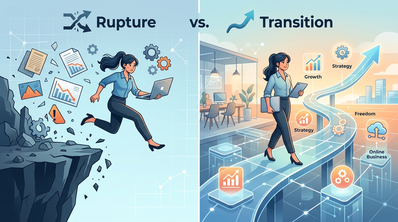 A diferença entre ruptura e transição, e qual realmente funciona