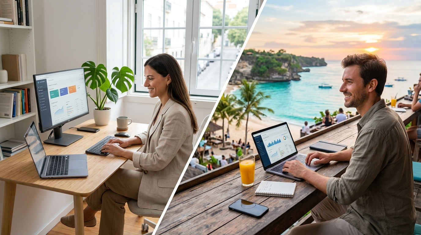 A diferença real entre trabalhar de casa e trabalhar de qualquer lugar