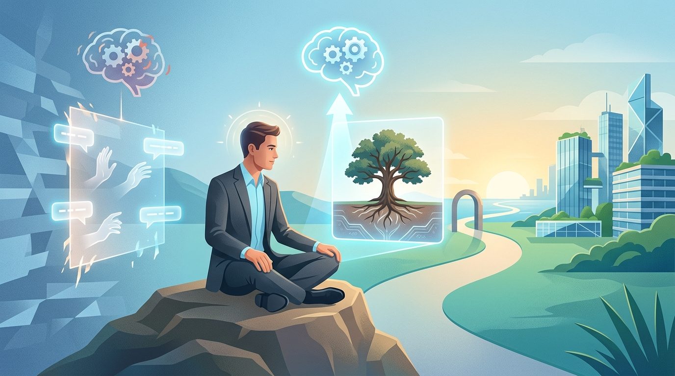 Identidade antes de afirmação: por que seu cérebro sabota o que você repete