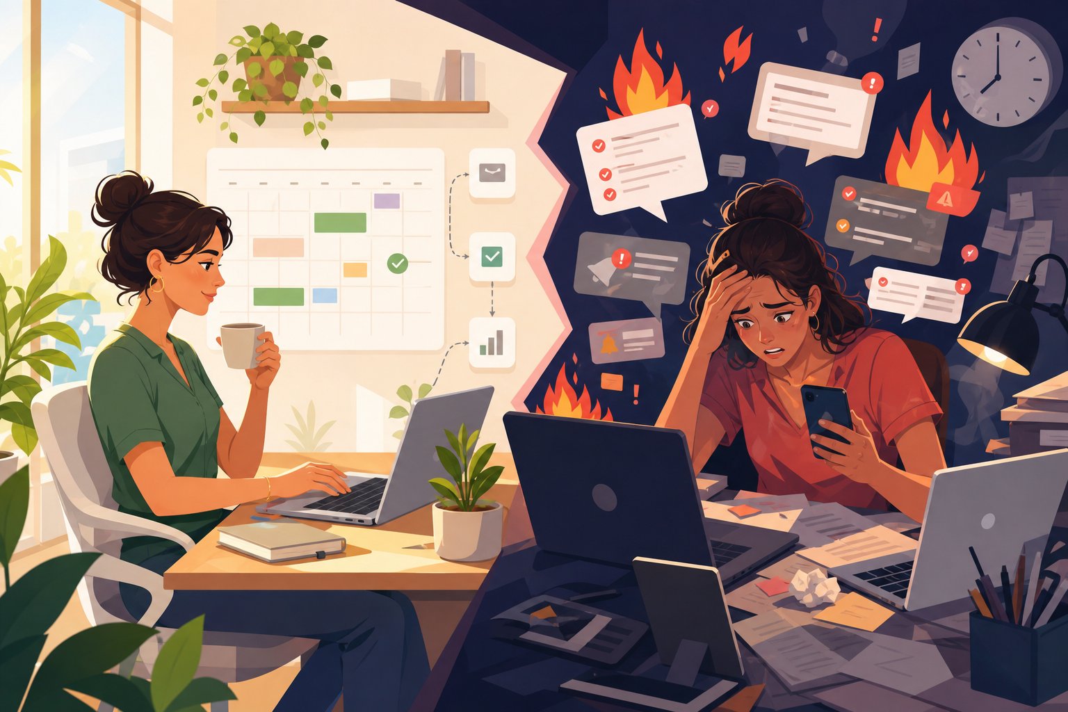 O que empreendedores com agenda leve fazem diferente dos que vivem apagando incêndio